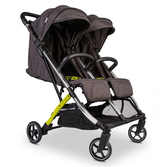 Red Kite Push Me Dubl Twin Stroller Stone Grey